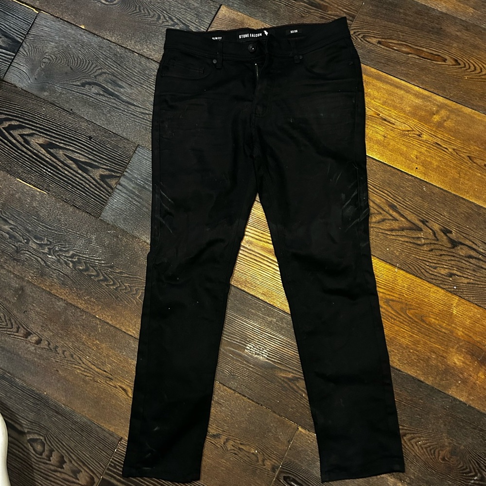 Stone Falcon Black Slim Fit Jeans